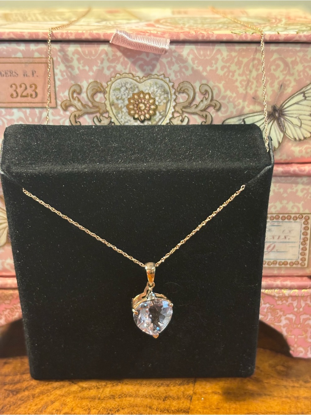 14KT Rose Gold and Pink Amethyst Necklace